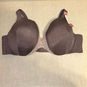 Cacique‎ Lightly Lined Full Coverage Brow polka dots Bra Size 48D